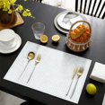 thumbnail image 3 of Fashionable Linen Placemats Set Of 4, 18x12 Inch Polyester Dining Table Mats, Heat-Resistant, Waterproof, Non-Slip, Easy-Clean Table Linens for Home, Outdoor, Restaurant & Party, 3 of 5