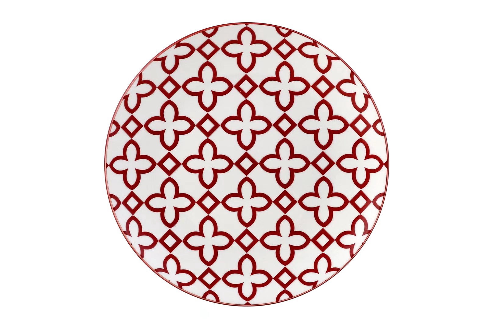 Mainstays Chiara 4 Piece Stoneware Round Red Salad Plates