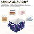 thumbnail image 6 of Yayeee Collapsible Cube Storage Bin with Lid Fabric Closet Decorative Basket with Handles, Dark Blue Jellyfish Pattern, 6 of 7