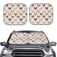 thumbnail image 2 of Xecao Various Chicken for Foldable Car Sun Shades (2-Pack) offer sun protection with an easy-fold design for convenient windshield shading., 2 of 7
