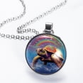 thumbnail image 2 of Turtle Glass Circular Pendant Necklace - Stylish Jewelry Necklaces for Women, 2 of 5