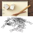 thumbnail image 1 of Wire Bookmark, Black Dog Bone Shape Paper Clips Firm 45 Pcs  for Office, 1 of 8