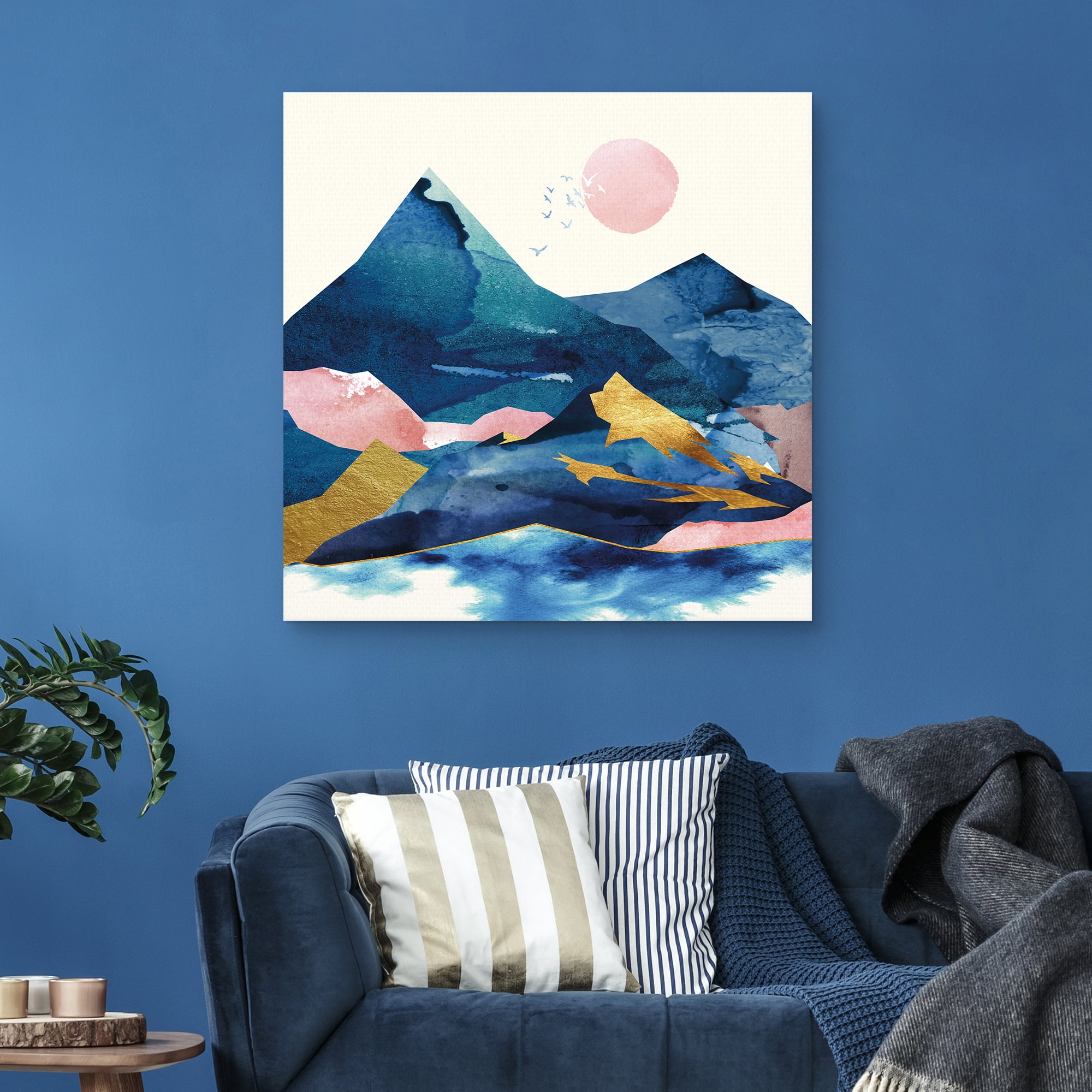 Blue Mountain I by Willow brook Fine Art Canvas Art Print, 1.5" x 35"