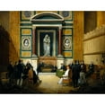 thumbnail image 2 of Francesco Diofebi 24x20 Black Ornate Framed Double Matted Museum Art Print Titled: The Opening of Raphael's Grave in Pantheon 1833 (1836), 2 of 5