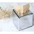 thumbnail image 4 of Almacenamiento elegante para la oficina o el baño, diseño moderno con acabado de espejo acrílico y fácil recarga para la tapa de la caja de pañuelos de gran apertura, 4 of 5