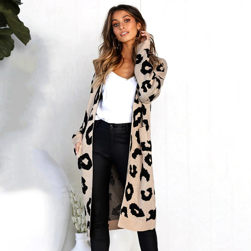 Fashion Knitted Coats Knitwear Esprit Knitted Coat blue-white allover print casual look 