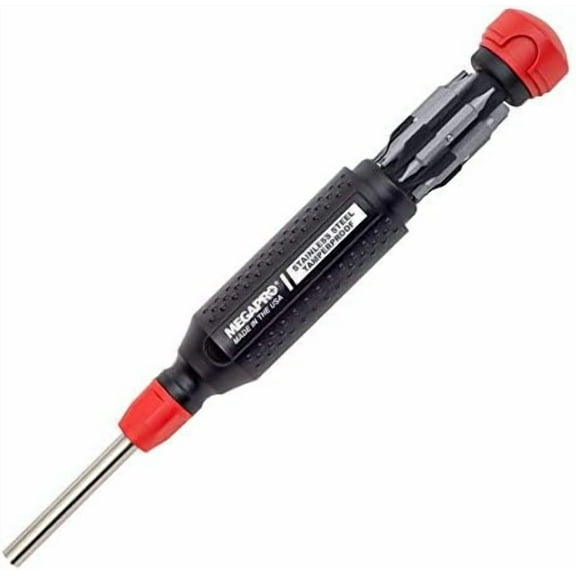 Megapro Tamperproof Multi Bit Screwdriver 15 in 1 Stainless Steel Shaft 151SSTP Made in USA