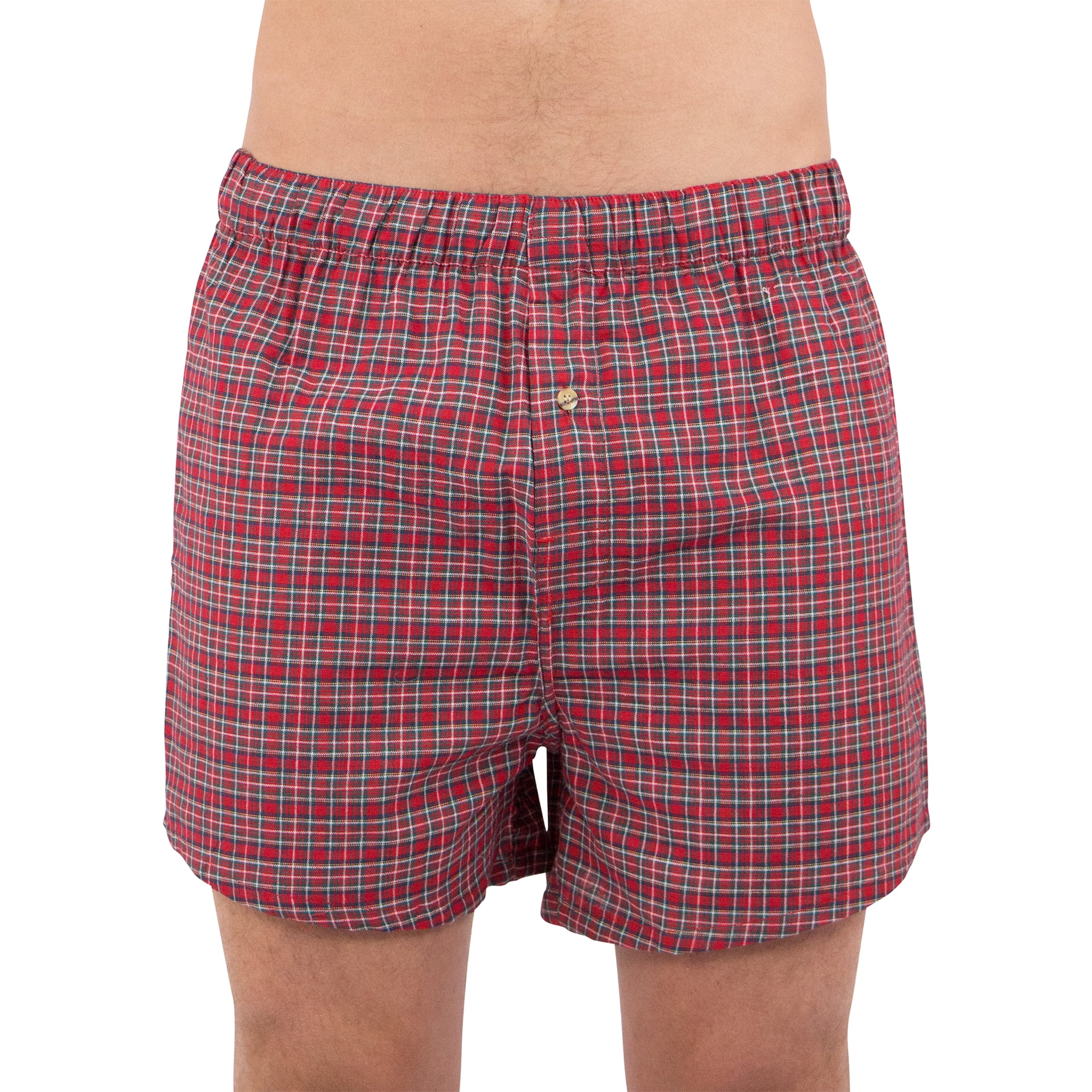 Plaid Boxer Short, Multicolor, Large - Walmart.com