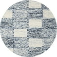 thumbnail image 1 of Ahgly Company Indoor Round Contemporary Gray Checkered Area Rugs, 5' Round, 1 of 6