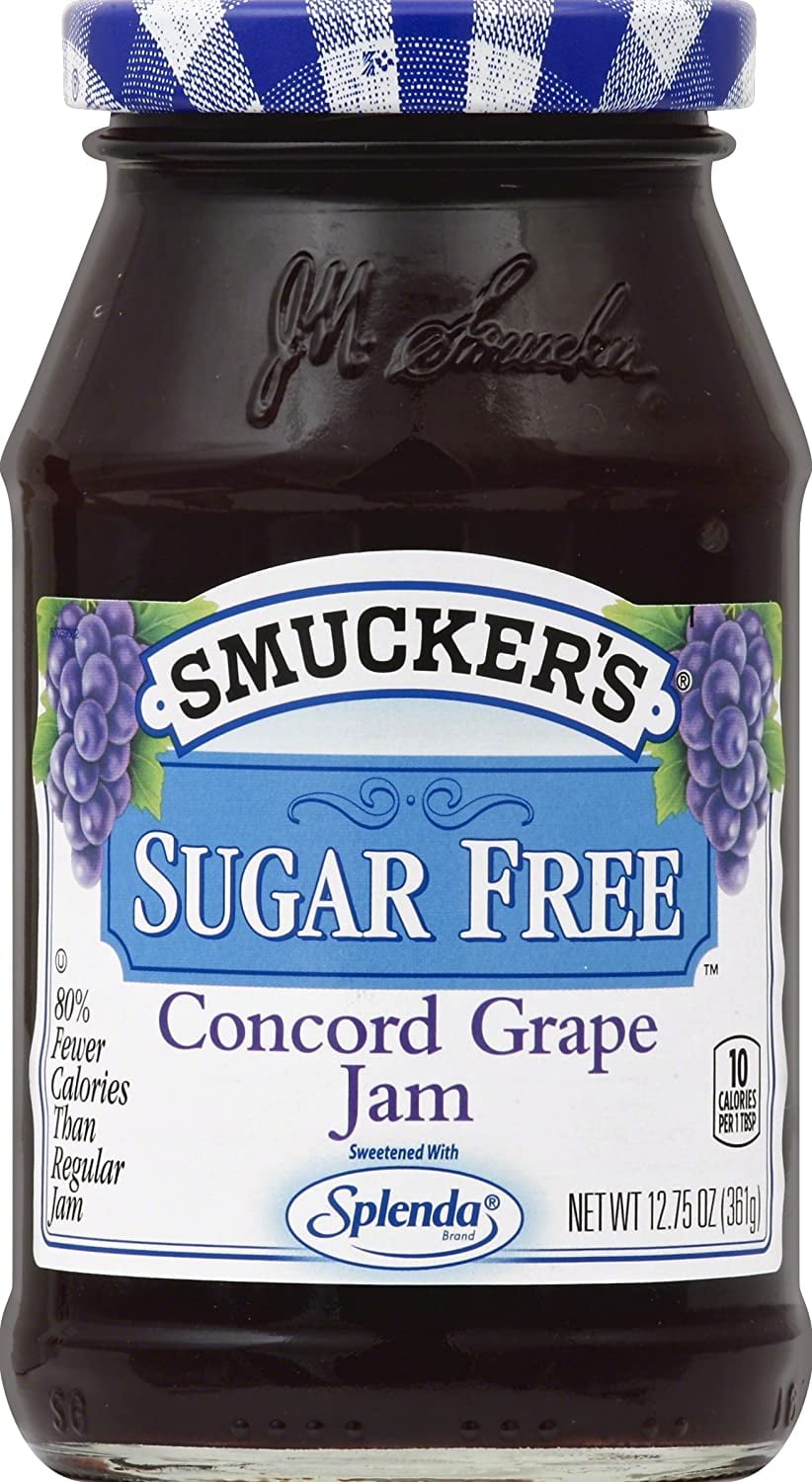 Smuckers Sugar Free Concord Grape Jam With Splenda Brand Sweetener, 12.