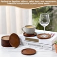thumbnail image 6 of 10 Pcs Round Acacia Wood Coasters for Planters Small Plant Saucer 3.74 Inch Acacia Wood Planter Drink Saucer Trays DIY Resin Coasters Gifts Tabletop Planters Protection Decoration, 6 of 7