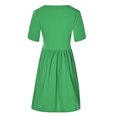 thumbnail image 6 of Sundresses for Women Casual Summer - Women's Summer Casual Dress Petal Sleeve Empire Waist V Neck Flowy Loose Swing T Shirt Dresses Party Dress, 6 of 7