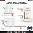 thumbnail image 3 of Rev-A-Shelf RV-18KD-17C S Double 35 Quart Pull Out Waste Containers, Silver, 3 of 10