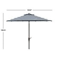 thumbnail image 3 of SAFAVIEH Outdoor Collection Iris Fashion Line 11-Foot Round Umbrella Navy/White, 3 of 6