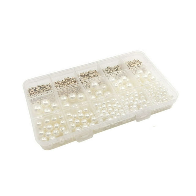 Toystoory 720 Uds. De perlas con reverso plano, diferentes tamaños, bolsos de mano con reverso plano a la moda, exquisitos zapatos artesanales con media Artesanía Toystoory HA067678-01
