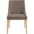 thumbnail image 3 of Meridian Furniture Haines Brown Linen Textured Fabric Dining Chair, 3 of 9