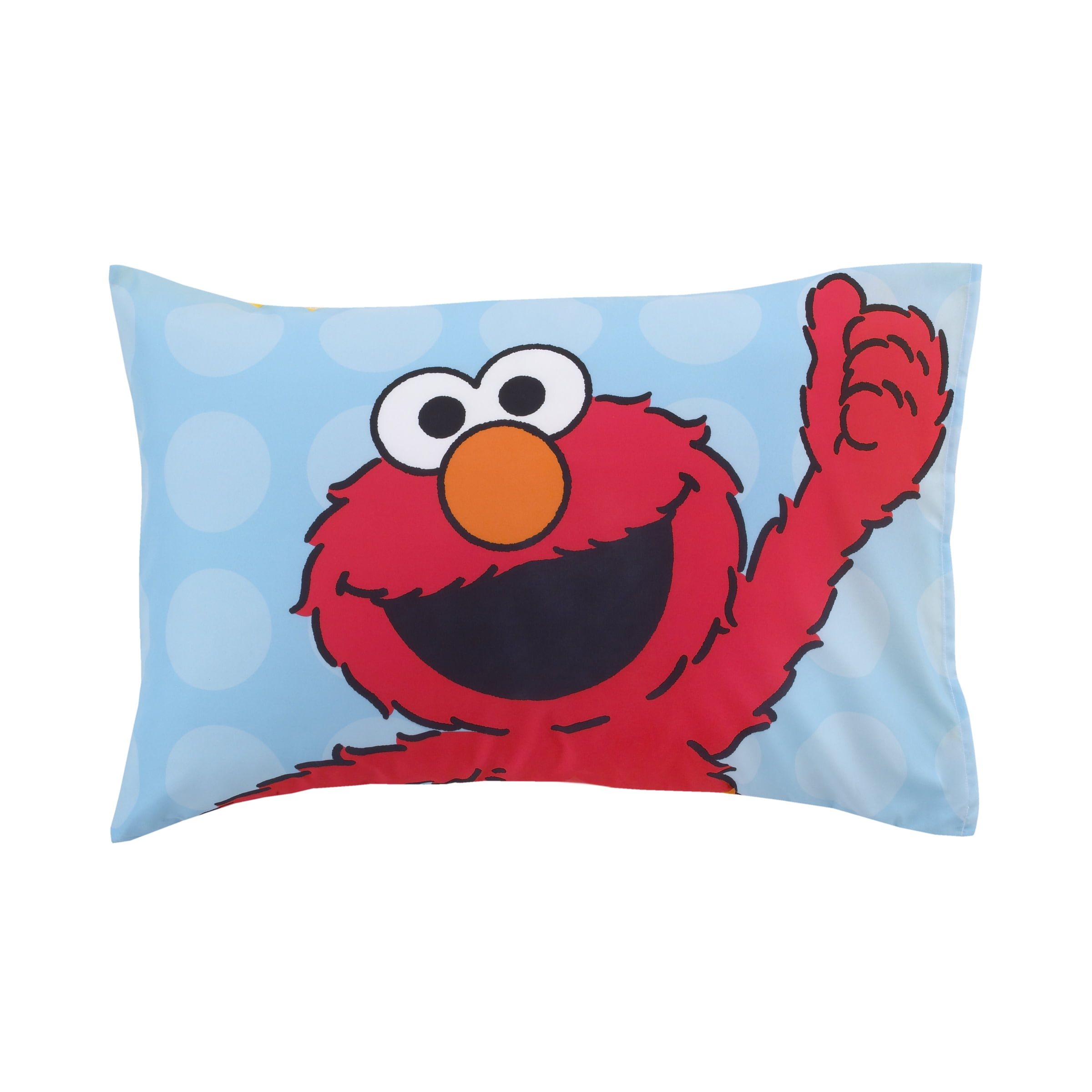 Red Red Sesame Street Best Friends Blue Fitted Bottom Sheet Blue Green Yellow 4Piece Toddler Bed Set Comforter Yellow Reversible Pillowcase Flat Top Sheet
