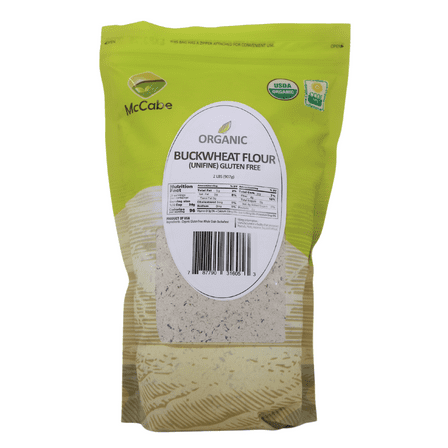 McCabe Organic Buckwheat Flour - Buckwheat Flour Organic | Rich with Fiber & Minerals | USDA and CCOF Certified | Packed in USA | 2Lbs