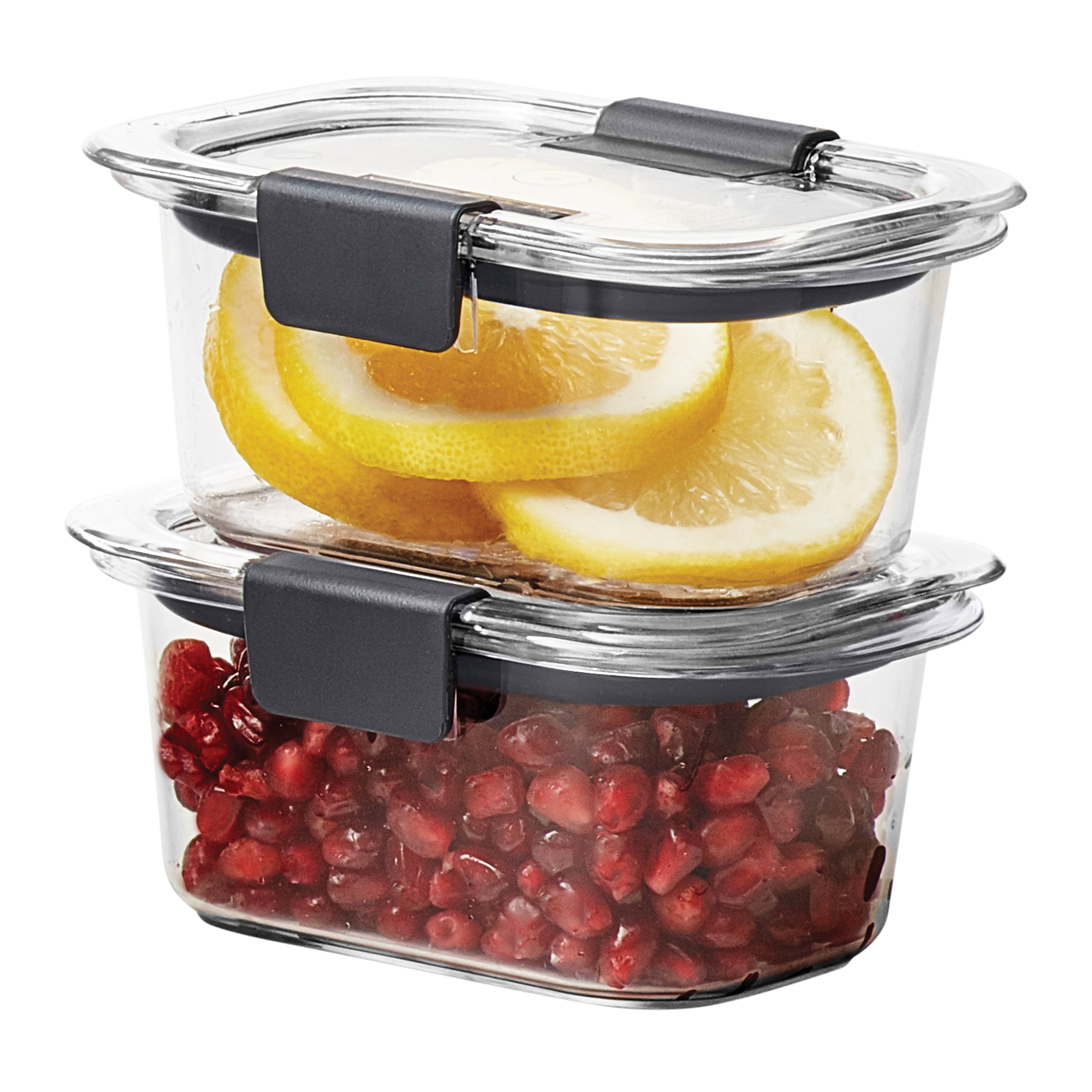 Rubbermaid Brilliance Food Storage Containers, 12 Piece Sandwich and Salad Lunch Kit, Leak-Proof, BPA Free, Clear Tritan Plastic