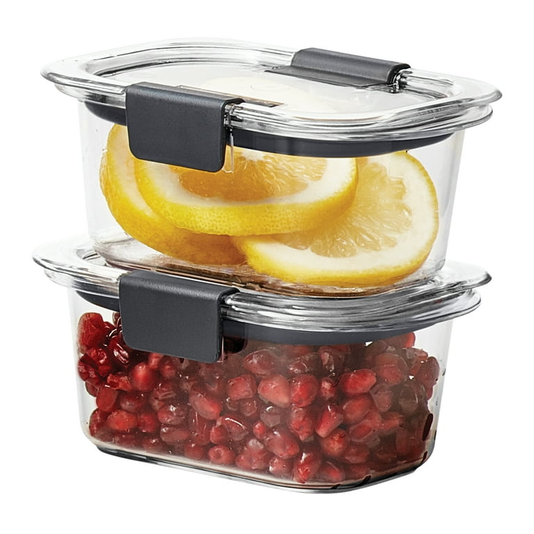 Rubbermaid Brilliance Glass 2-Pack Food Storage Set, 8-Cup, Leak