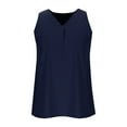 thumbnail image 4 of Lmnyox Tank Shirts for Women Pleated Front Sleeveless Dressy Tops Summer V Neck Casual Loose Work Shirts, 4 of 5