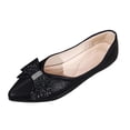 thumbnail image 5 of Xucatan Women's Metallic Pointed Toe Flats, Glitter Slip On Loafers, Cushioned Comfortable Dress Shoes for Office Wedding Daily Gift, 5 of 9