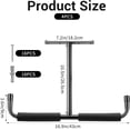 thumbnail image 2 of 4 Pack Overhead Garage Storage Hooks Heavy Duty Ceiling Mount Hangers Double T-Bar Steel Ladder Rack Space Saving Utility for Bike, Lumber, Pipe, Fishing Rod, Sports Equipment, Black, 2 of 4