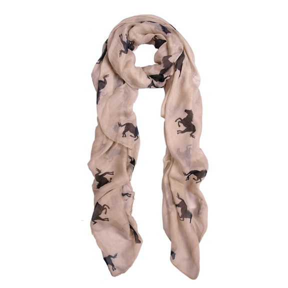 Premium Stallion Horses Animal Print Scarf