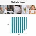 thumbnail image 4 of Teal Striped Cloth Napkins, Simple Art Vertical Stripe Farmhouse Washable and Reusable Dinner Napkins Set of 4, Table Napkin for Kitchen Party Birthday Wedding Hotel Housewarming 20"x20", 4 of 8