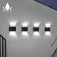 thumbnail image 5 of Toorise 2pcs Solar Wall Light Outdoor LED Solar Step Light Auto ON/OFF Solar Fence Light IP65 Waterproof Solar Deck Light with 600mAh Battery for Patio Stairs Yard Garden Pathway, 5 of 9