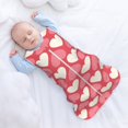 Baby Wearable Blanket 024 Months Pink Heart Background,Sleeveless Summer Baby Sleeping Bag With