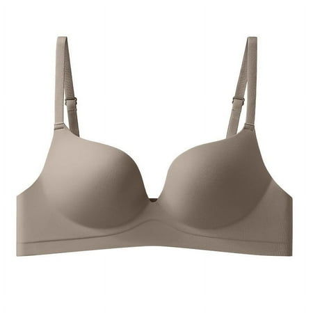 Blphud Woemn Bras Plus Size Trendy Lingerie for Women Sports Bras for Women Compression Bras Women s Sexy Comfortable No Steel Ring Gathering Sports Beautiful Back Adjustable Bra Coffee 32