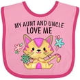 thumbnail image 3 of Inktastic My Aunt and Uncle Love Me with Cute Kitten and Flowers Boys or Girls Baby Bib, 3 of 4