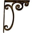 thumbnail image 4 of Ekena Millwork 2"W x 12"D x 15"H Avery Wrought Iron Bracket, (Triple center brace), Antiqued Brass, 4 of 10