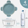 thumbnail image 2 of Envases de Vidrio para Preparar Comidas Freshmage Juego de 4, 887 ml, Herméticos, 2 of 8