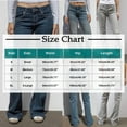thumbnail image 3 of Lenpel Jeans for Women Low Rise Straight Leg Stretchy Denim Pants Trendy Casual Trousers with Pockets, 3 of 7