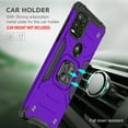 thumbnail image 4 of Circlemalls Case for Motorola Moto G52, Tempered Glass Screen Protector, Ring Stand Shockproof Cover-Purple, 4 of 4