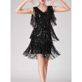 thumbnail image 3 of Vestido De Tirantes Vestido ceñido al cuerpo con borlas, ajustado, para mujer, sin mangas, para club nocturno (negro L) Ygjytge para Mujer Negro T L, 3 of 6