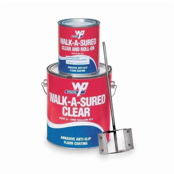 1 gal Anti-Slip Floor Coating, Gloss Finish, Gray, 100% Solid Base