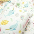 thumbnail image 4 of Lush Decor Magical Narwhal Reversible Oversized Quilt White/Multi 2Pc Set Twin, 4 of 6