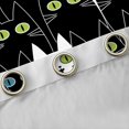thumbnail image 4 of jejeloiu Abstract Cartoon Kitten Black Out Curtains,Colorful Cute Cat Curtains Pack of 2 (42x63 Each),White Black Bedroom Curtains For Girls,Super Cozy Room Decor, 4 of 6