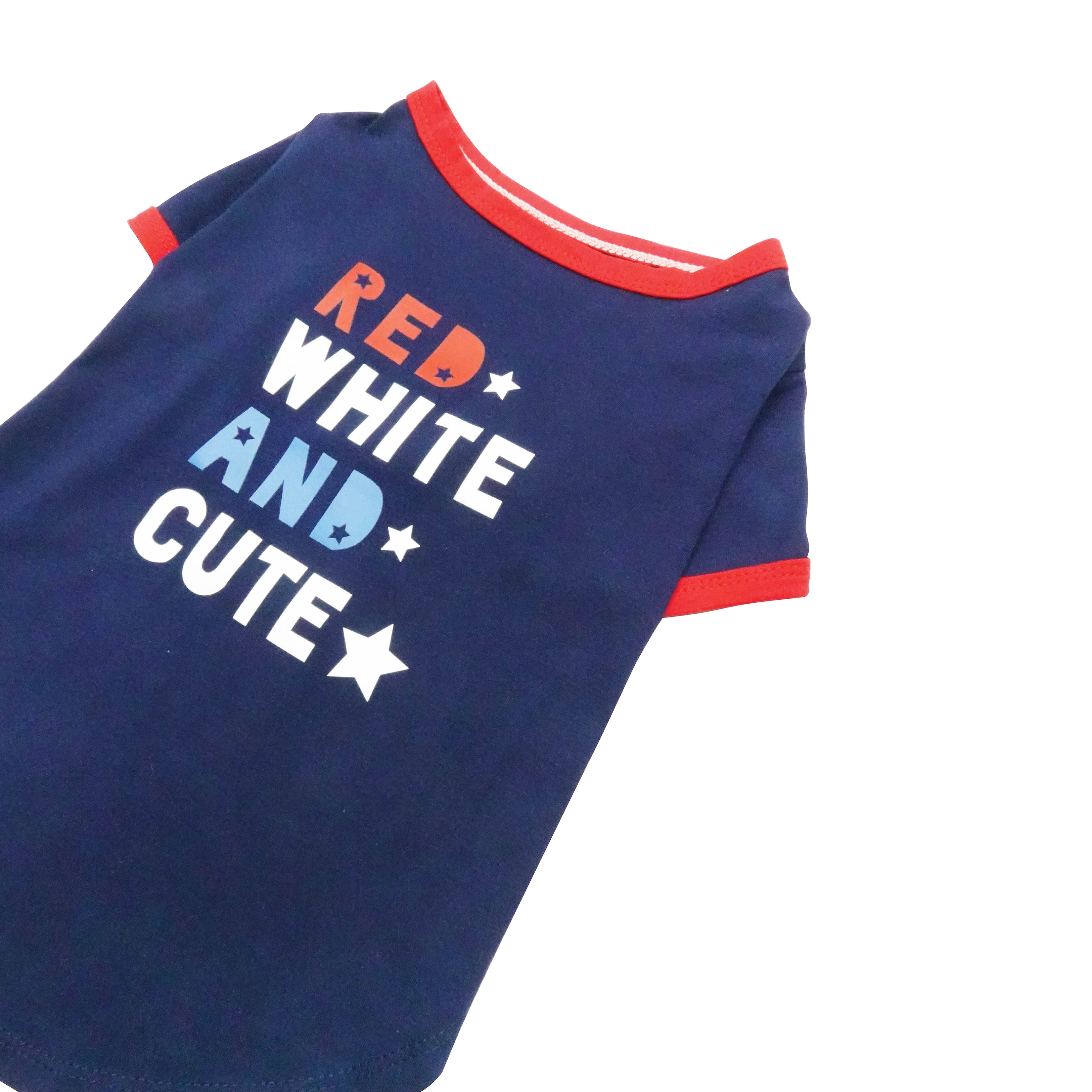 Best Furry Friends T-Shirt for Dogs or Cats, Red White & Cute, Medium