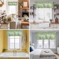 thumbnail image 5 of Happy Birthday Kitchen Curtain Valances for Windows Farmhouse Short Curtains, Sage Green Modern Abstract Art Rod Pocket Valance Curtain for Bedroom Cafe Living Room 54"x18", 5 of 8