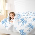 thumbnail image 4 of Feelyou Fashion Bowknot Queen Comforter Set, Princess Ribbon Bedding Comforter Set, 3pcs, 4 of 8