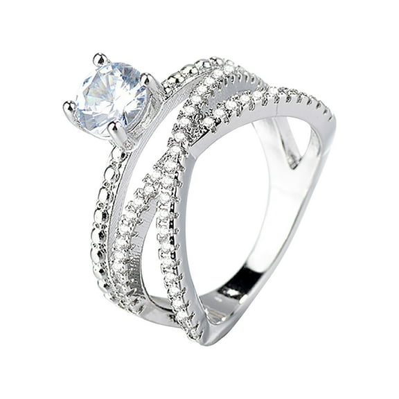 Rings for Women Womens 2022 Ring Stainless Steel Colorful Diamond Chain Rotating Ring Fashion Jewelry Titanium Steel Ring Gifts