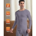thumbnail image 2 of CL convallaria Thermal Underwear for Men, Ultra Soft Long Johns Fleece Lined Base Layer Cold Weather Top and Bottom Set, 2 of 7