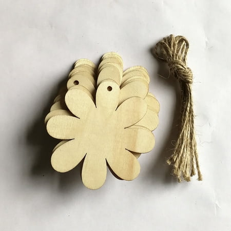 

Hxroolrp Easter Decoration Hangs Wooden Easter DIY Wooden Blocks With Twines Rope 10 Small Pendants In A Pack