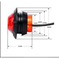 thumbnail image 5 of 10 luces de posición LED redondas de 3/4 pulgadas, indicador delantero trasero LED de 24 V para camión, remolque, autobús, barco (rojo), 5 of 5