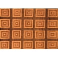 thumbnail image 1 of Ahgly Company Indoor Rectangle Abstract Orange Modern Area Rugs, 5' x 8', 1 of 4