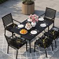thumbnail image 6 of Outdoor Patio Cushion Covers 4 Pack Black Marble Patio Chair Cushion Covers with Ties and Zipper Golden Ripple Waterproof Outdoor Seat Cushion Covers for Patio Furniture 20"x18", 6 of 7